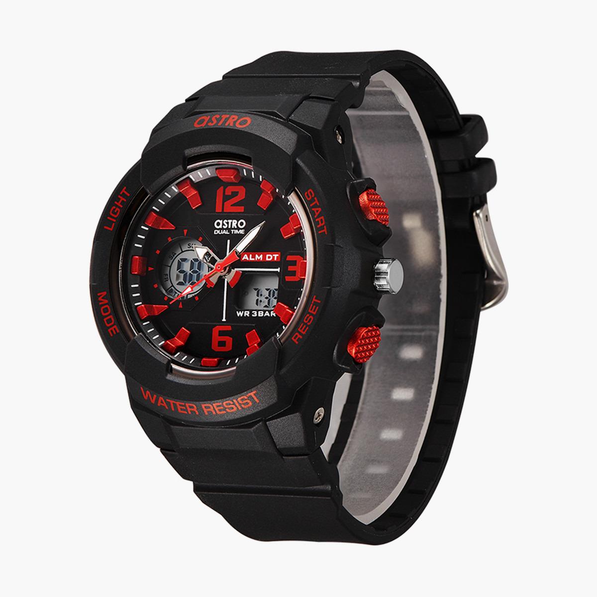 ساعة انالوج-الرقمية من استرو بمينا اسود للاطفال - A22808-PPBBR-boys-accessories-watches-image-2