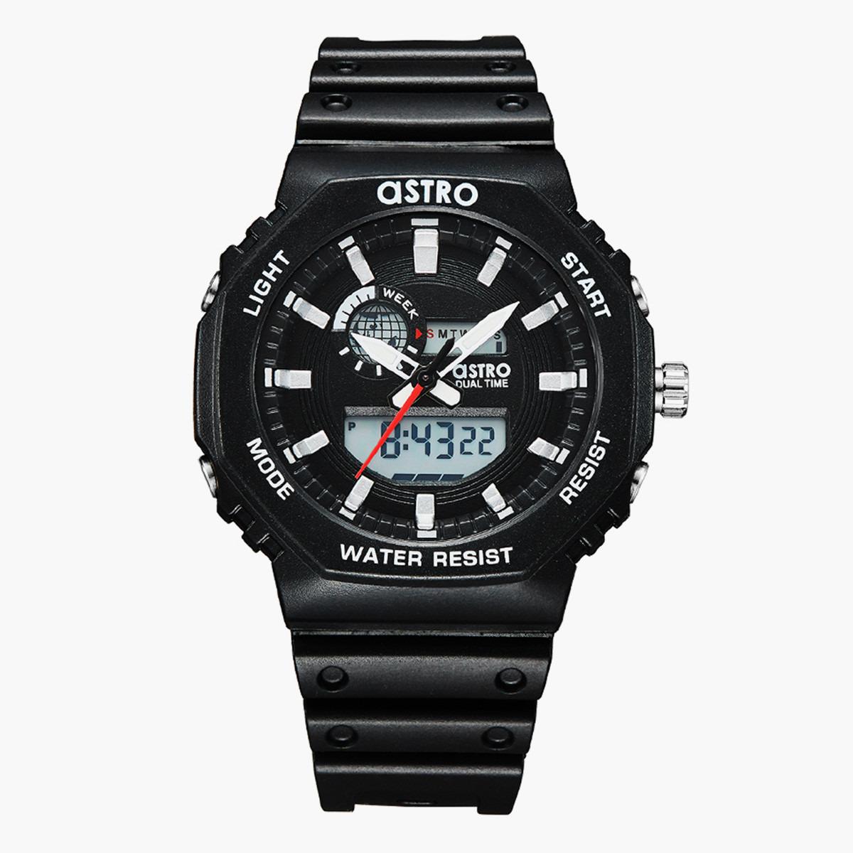 ساعة انالوج-الرقمية من استرو بمينا اسود للاطفال - A22806-PPBB-boys-accessories-watches-image-1