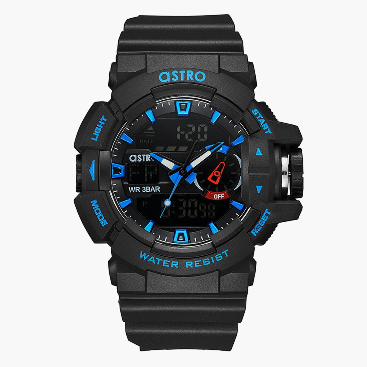 ساعة انالوج-الرقمية من استرو بمينا اسود للرجال - A22805-PPBBL-men-watchesandjewellery-watches-image-1