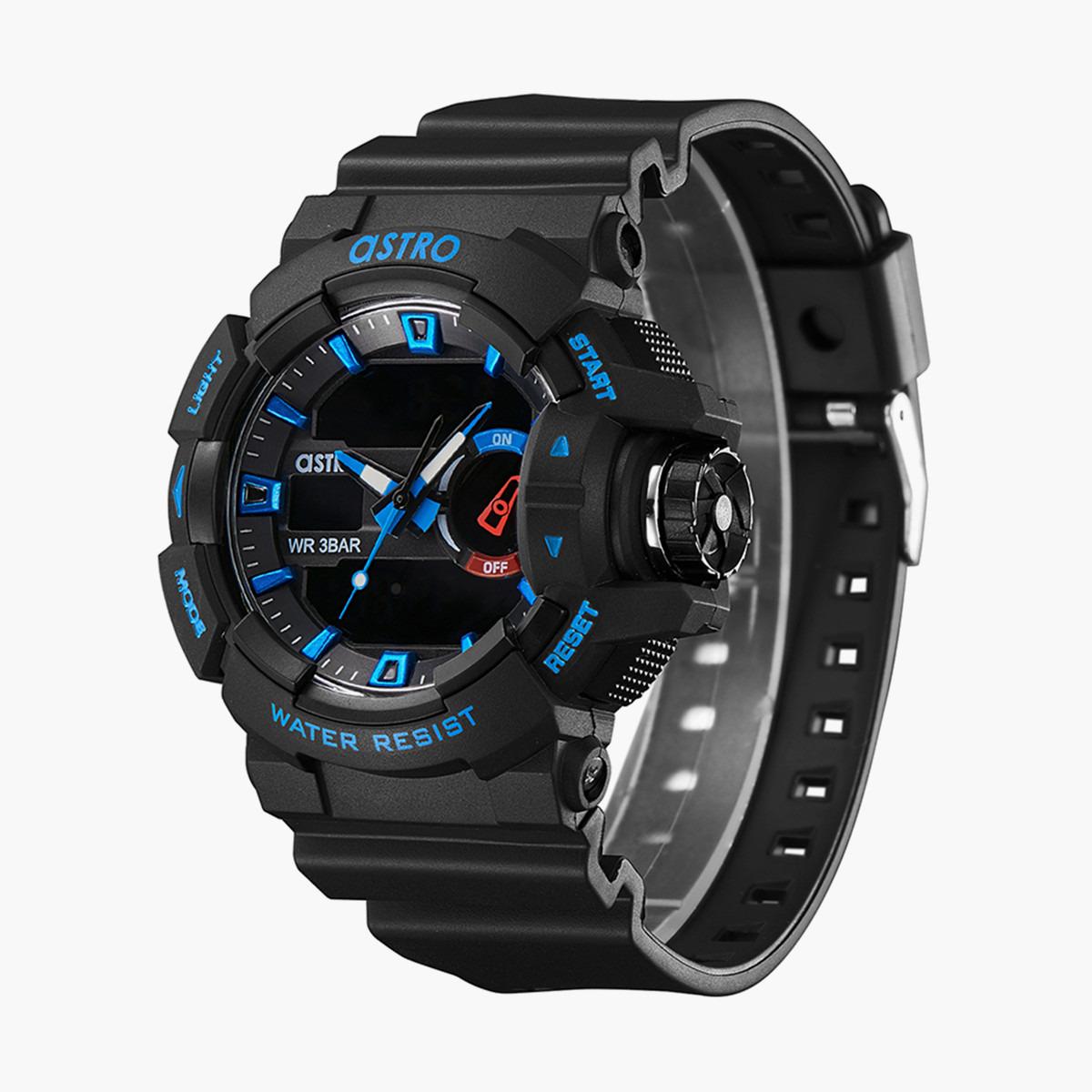 ساعة انالوج-الرقمية من استرو بمينا اسود للرجال - A22805-PPBBL-men-watchesandjewellery-watches-image-2