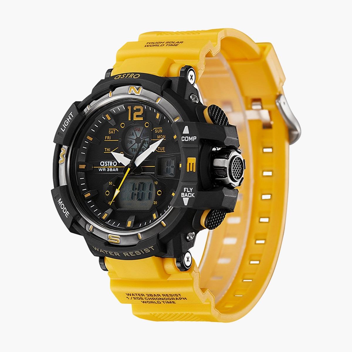 ساعة انالوج-الرقمية من استرو بمينا اسود للرجال - A22804-PPYB-men-watchesandjewellery-watches-image-2