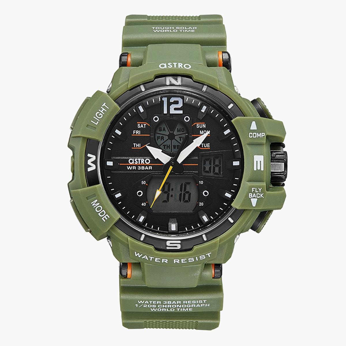 ساعة انالوج-الرقمية من استرو بمينا اسود للرجال - A22804-PPHB-men-watchesandjewellery-watches-image-1