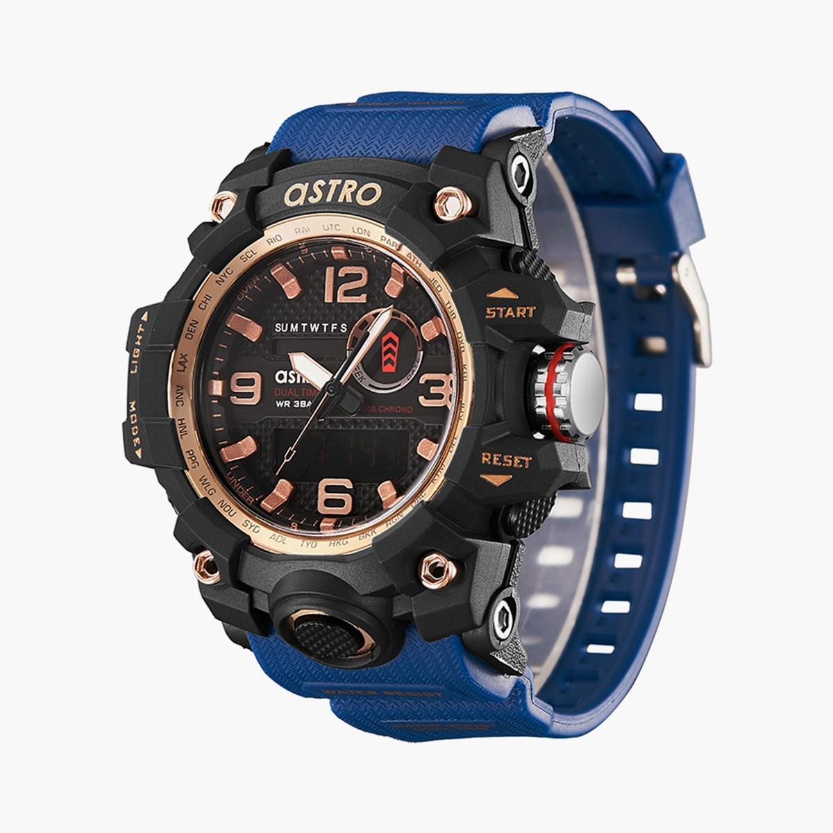 ساعة انالوج-الرقمية من استرو بمينا اسود للرجال - A22803-PPLBK-men-watchesandjewellery-watches-image-2