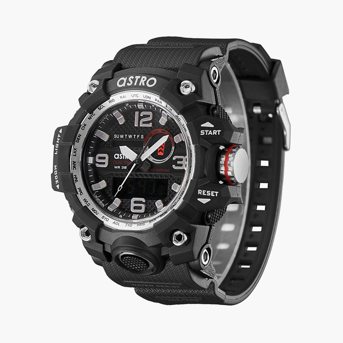 ساعة انالوج-الرقمية من استرو بمينا اسود للرجال - A22803-PPBB-men-watchesandjewellery-watches-image-2