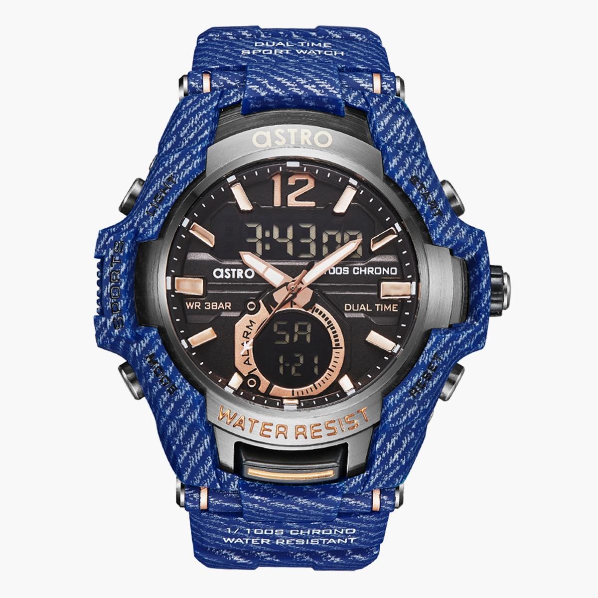 ساعة انالوج-الرقمية من استرو بمينا اسود للرجال - A22801-PPNB-men-watchesandjewellery-watches-image-1