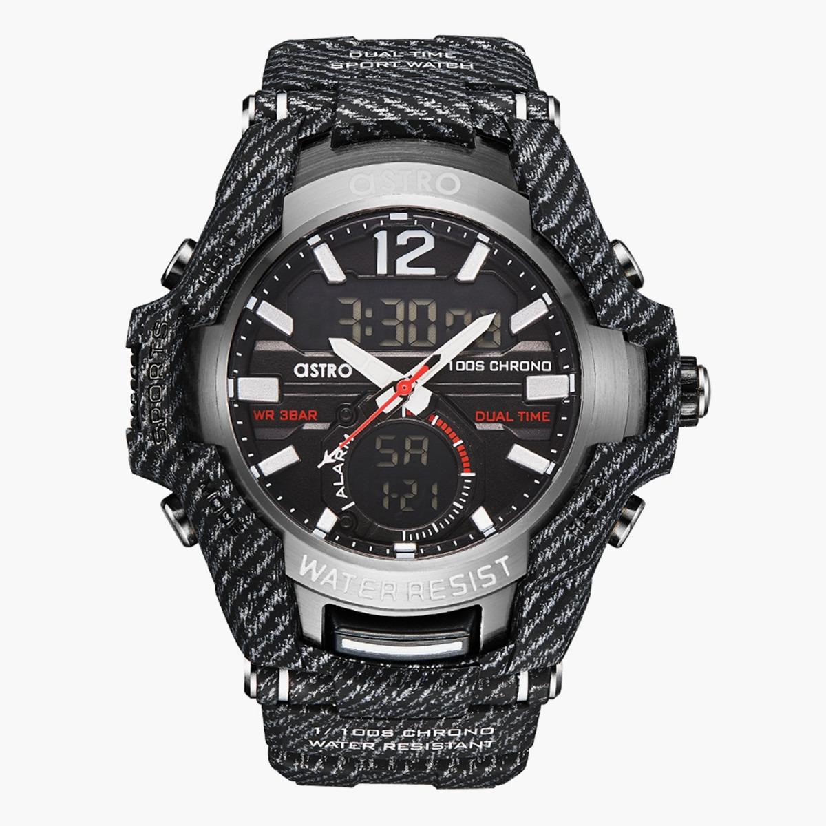 ساعة انالوج-الرقمية من استرو بمينا اسود للرجال - A22801-PPBB-men-watchesandjewellery-watches-image-1