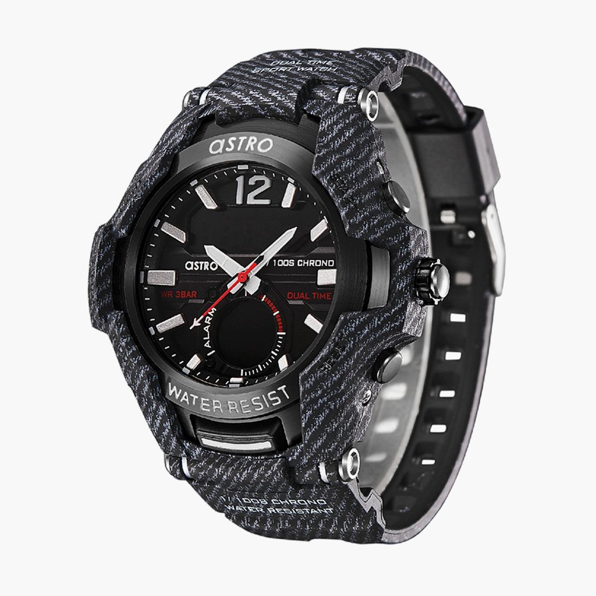 ساعة انالوج-الرقمية من استرو بمينا اسود للرجال - A22801-PPBB-men-watchesandjewellery-watches-image-2