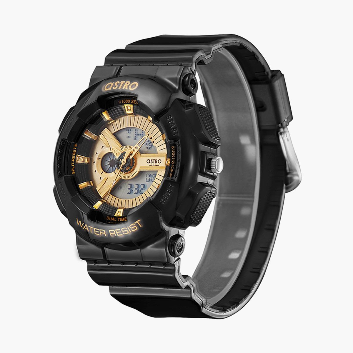 ساعة انالوج-الرقمية من استرو مع مينا اسود للنساء - A22707-PPBG-women-watchesandjewellery-watches-image-2