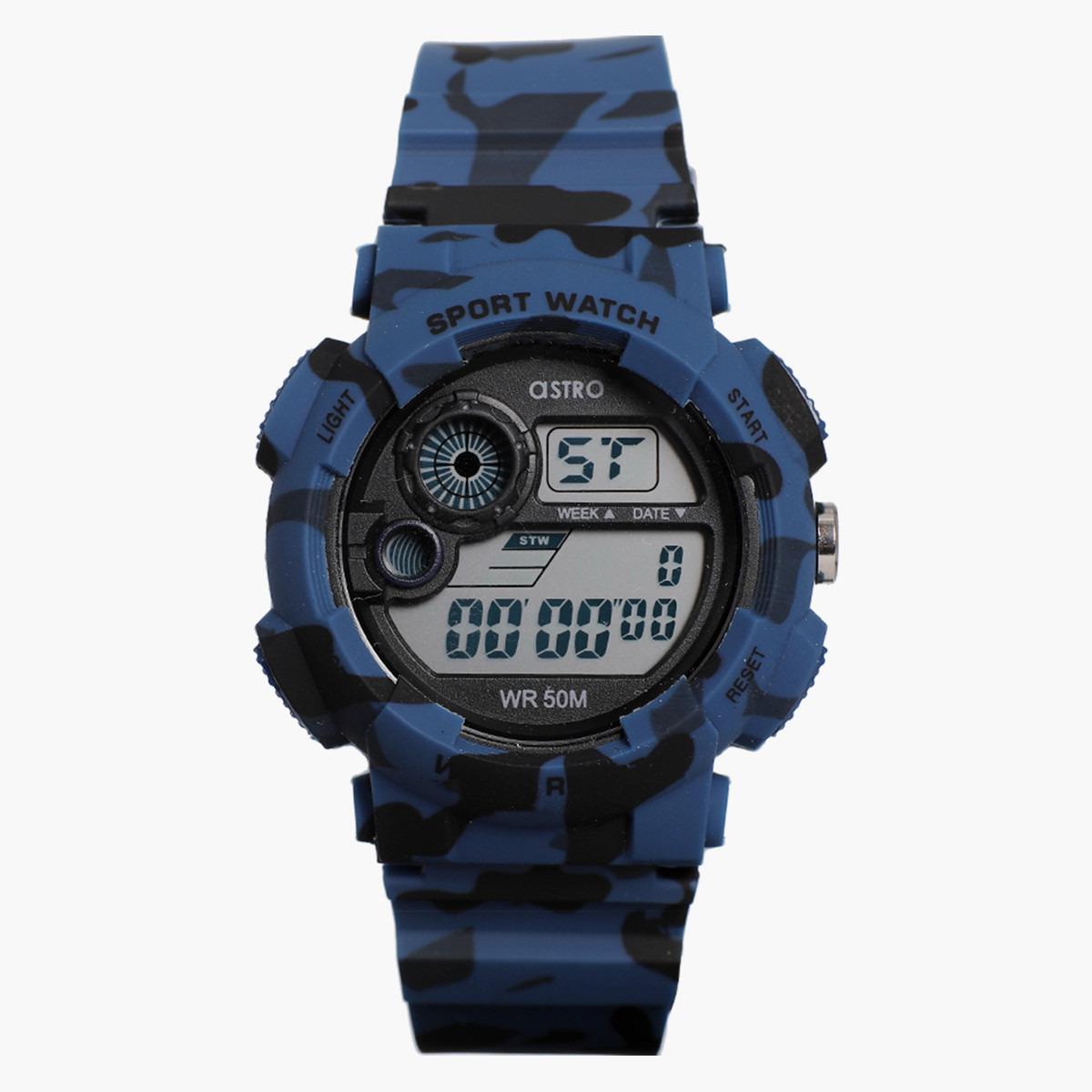 ساعة رقمية من استرو بمينا رمادي للرجال - A21903-PPNB-men-watchesandjewellery-watches-image-1