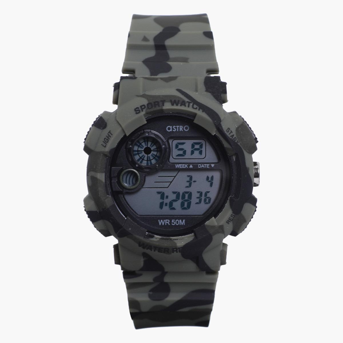 ساعة رقمية من استرو بمينا رمادي للرجال - A21903-PPHB-men-watchesandjewellery-watches-image-1