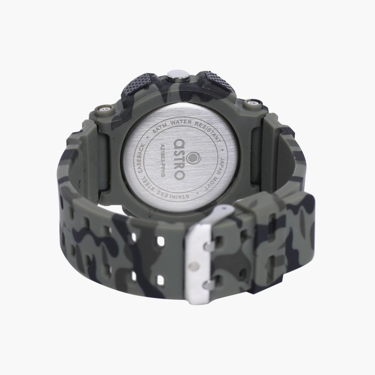 ساعة رقمية من استرو بمينا رمادي للرجال - A21903-PPHB-men-watchesandjewellery-watches-image-3