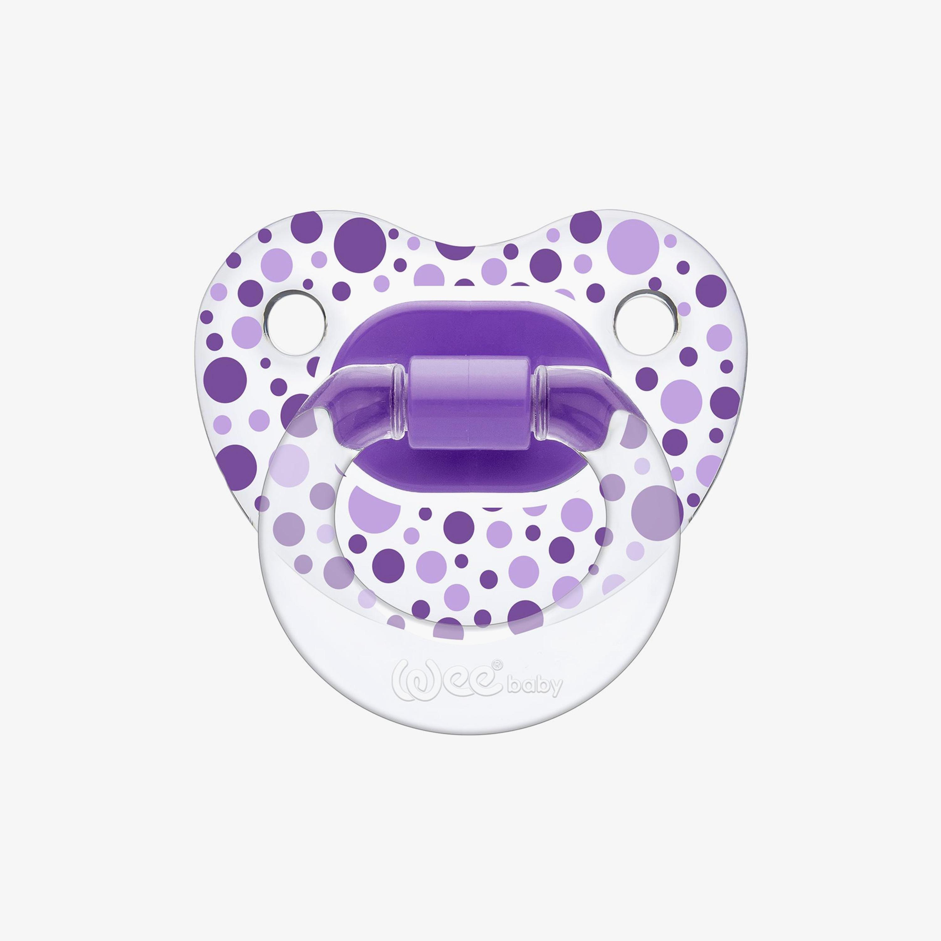 لهاية تقويم أسنان متنوعة وشفافة ومنقوشة من وي بيبي - 0-6 شهور-baby-feeding-pacifiers-image-2
