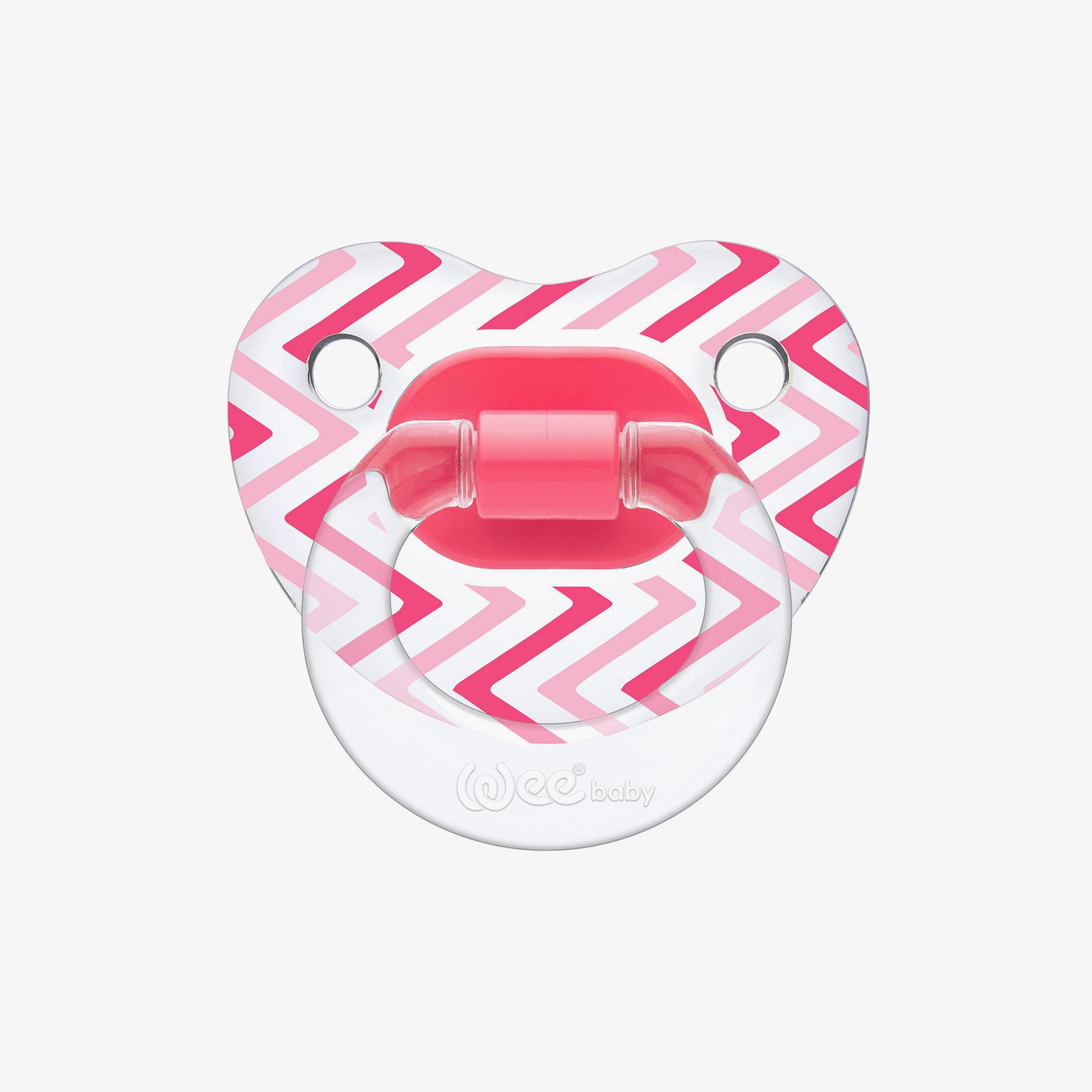 لهاية تقويم أسنان متنوعة وشفافة ومنقوشة من وي بيبي - 0-6 شهور-baby-feeding-pacifiers-image-3