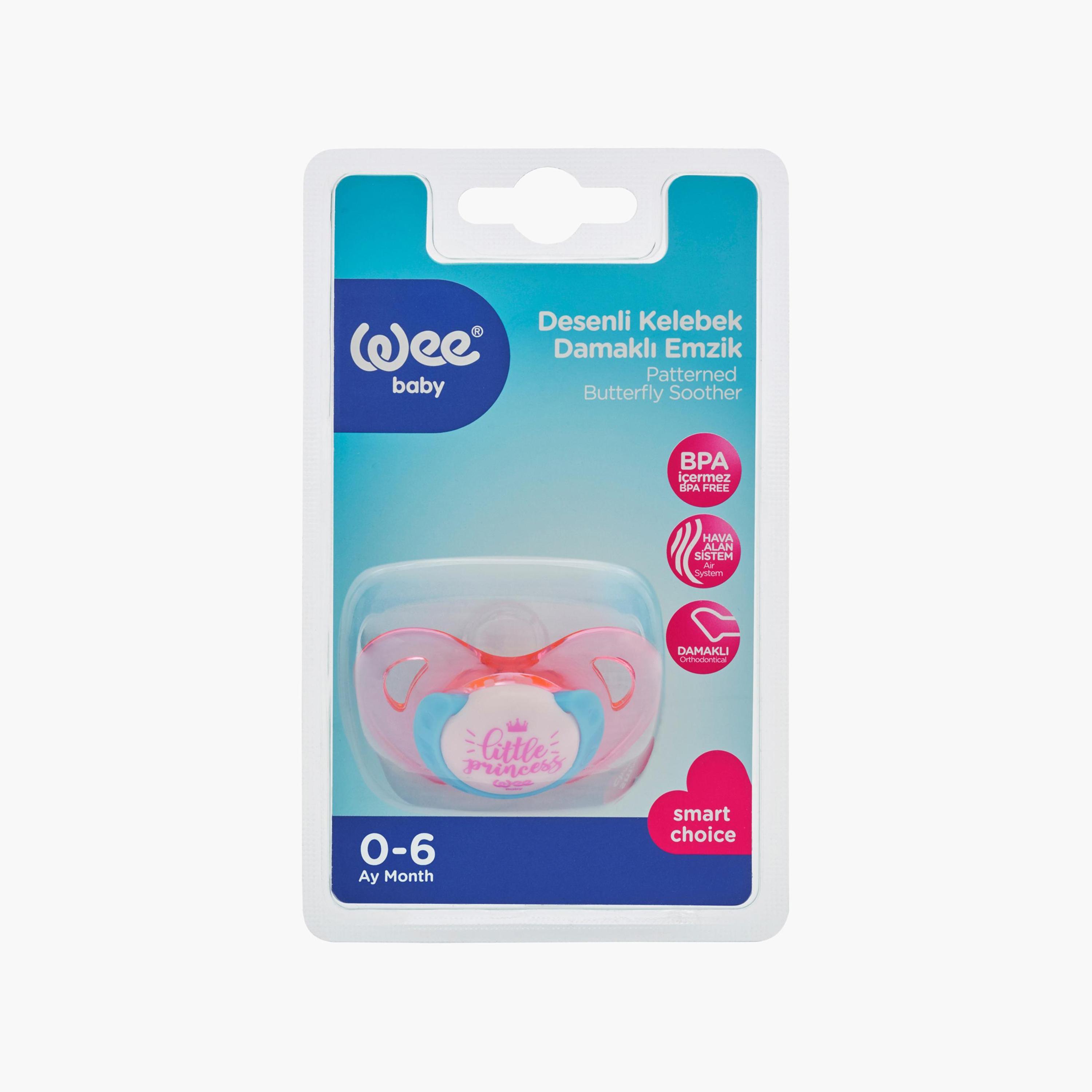 Wee Baby Assorted Patterned Tritan Butterfly Soother - 0-6 months-baby-feeding-pacifiers-image-3