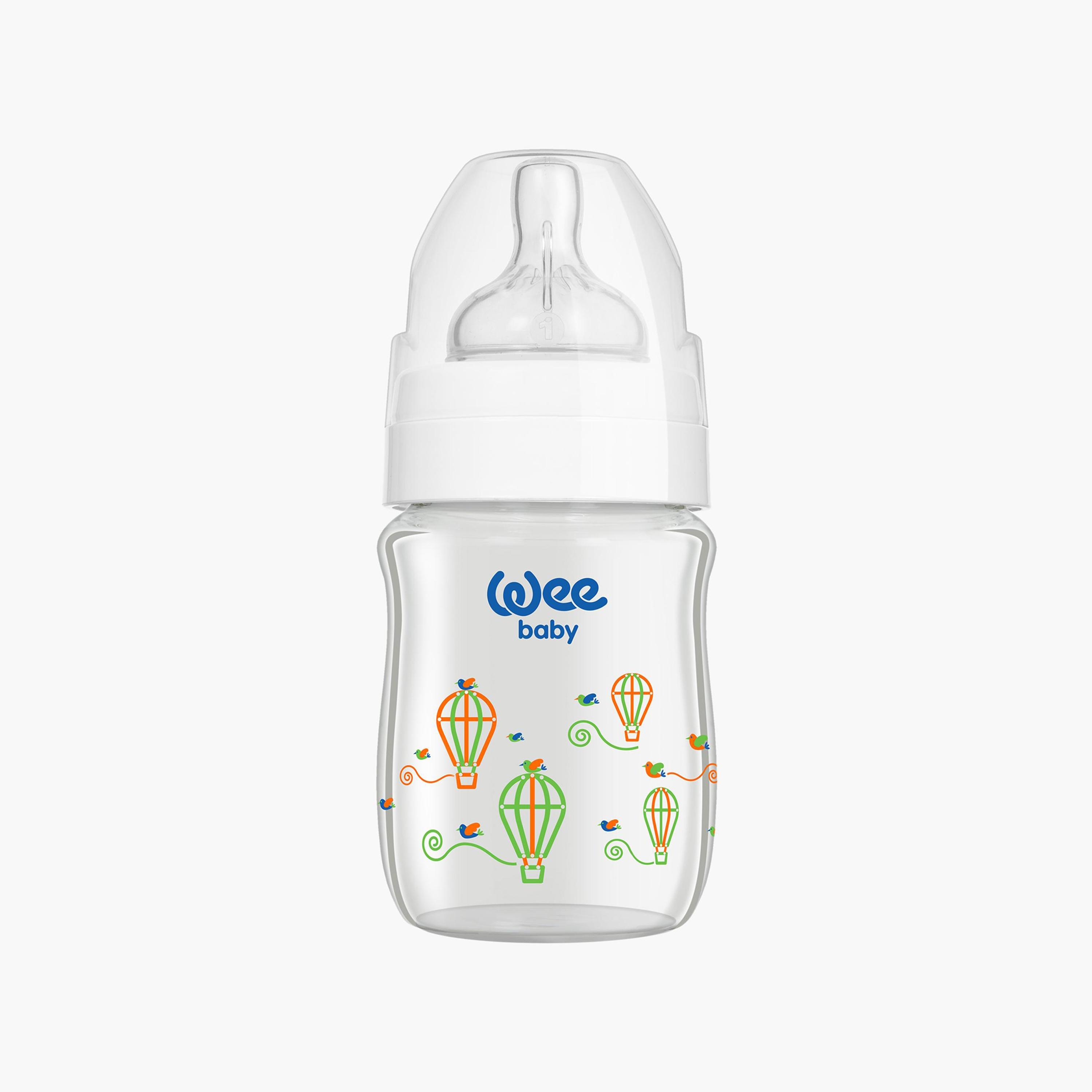 Wee Baby Assorted Wide Neck Glass Feeding Bottle - 120 ml-baby-feeding-feedingbottles-bottlesandteats-image-3
