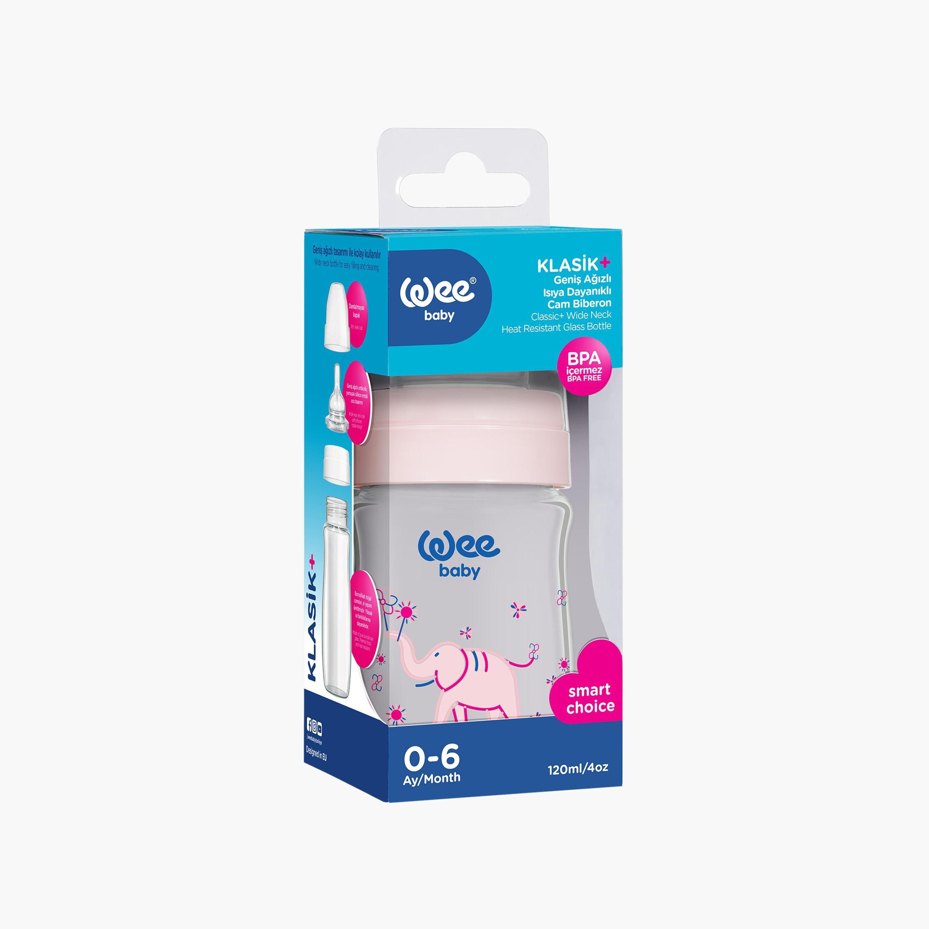 Wee Baby Assorted Wide Neck Glass Feeding Bottle - 120 ml-baby-feeding-feedingbottles-bottlesandteats-image-5