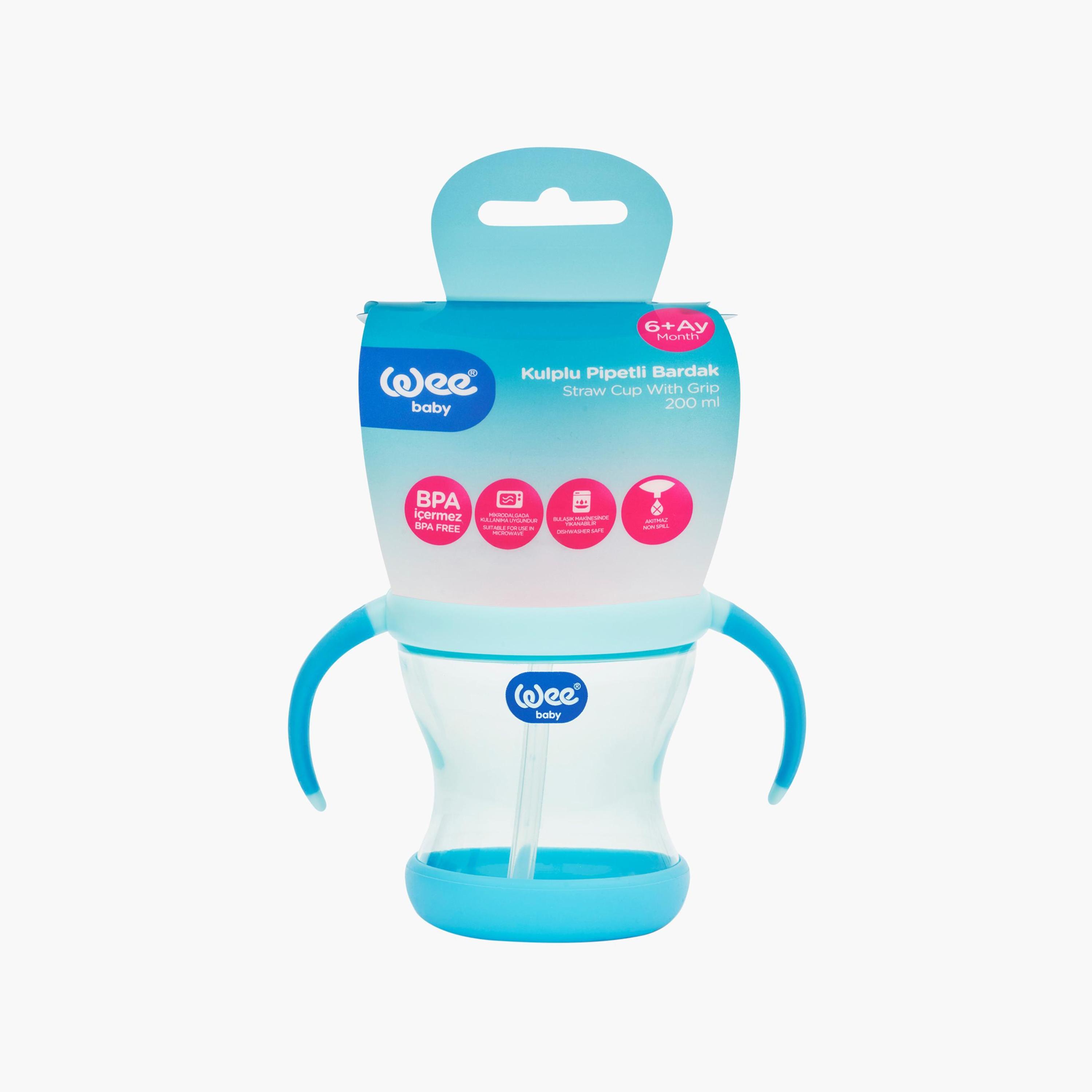 Wee Baby Assorted Straw Cup with Handles - 200 ml-baby-feeding-mealtimeessentials-image-1