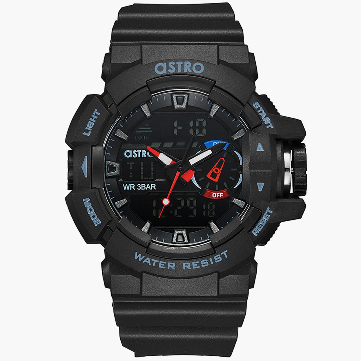 Astro Men Black Polyurethane Strap Analog-Digital Watch - A22805-PPBBR-men-watchesandjewellery-watches-image-1