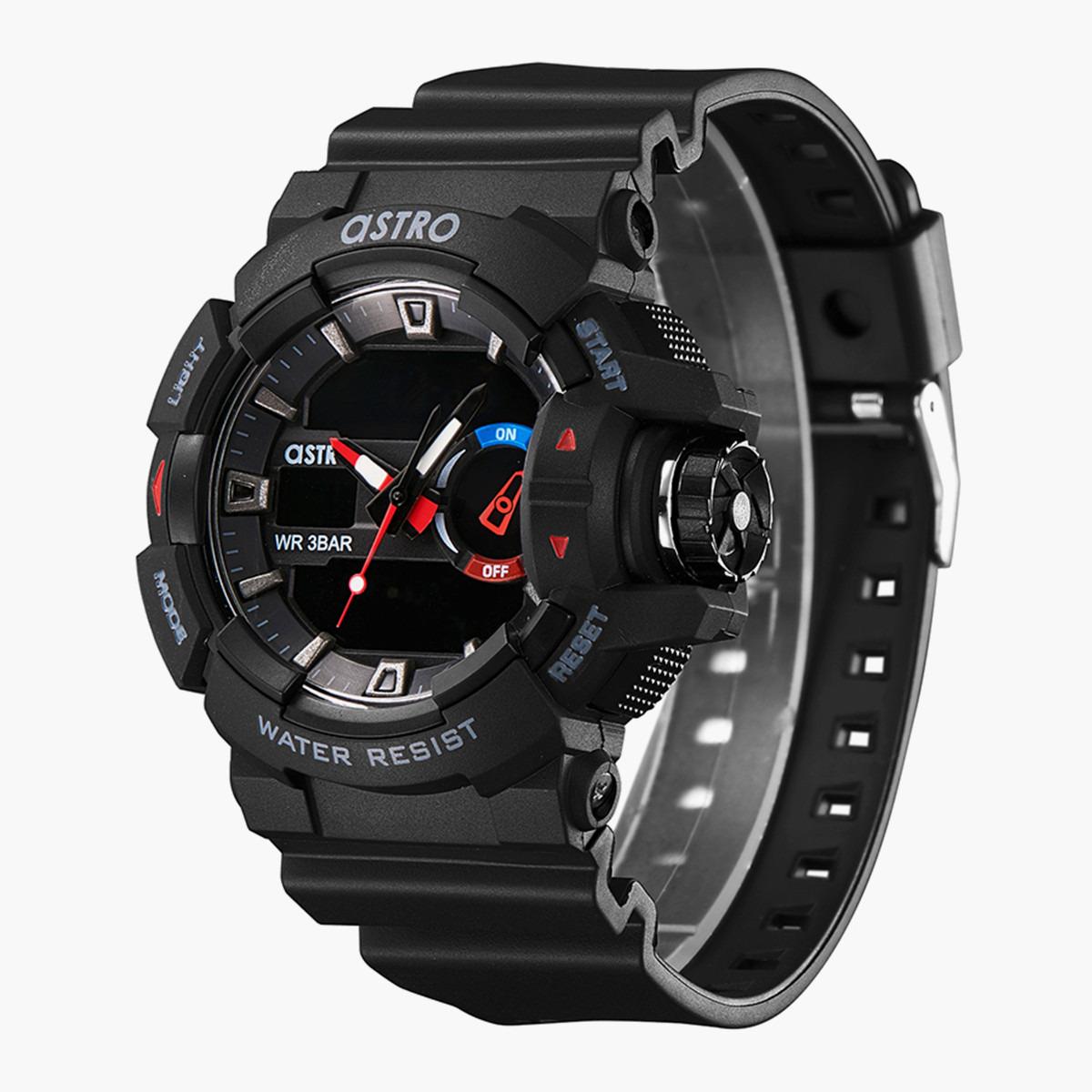 ساعة انالوج الرقمية من استرو للرجال بسوار بولي يوريثين مع لون اسود - A22805-PPBBR-men-watchesandjewellery-watches-image-2