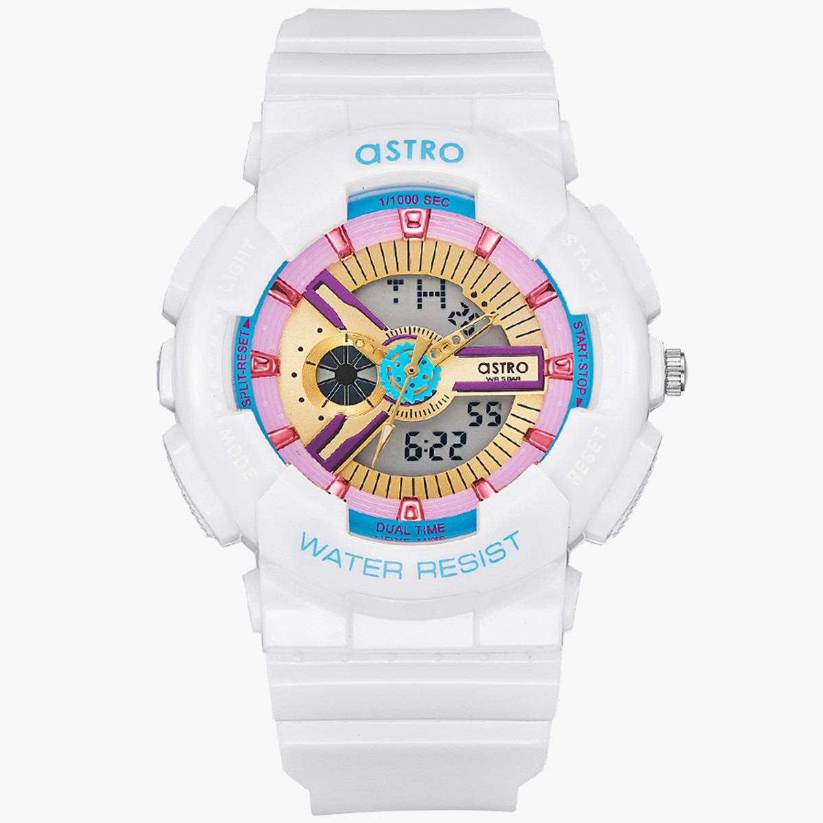 Astro Women White Polyurethane Strap Analog-Digital Watch - A22707-PPWGP-women-watchesandjewellery-watches-image-1