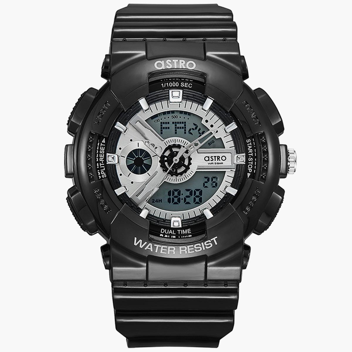 ساعة انالوج الرقمية من استرو للرجال بسوار بولي يوريثين مع لون اسود - A22207-PPBX-men-watchesandjewellery-watches-image-1