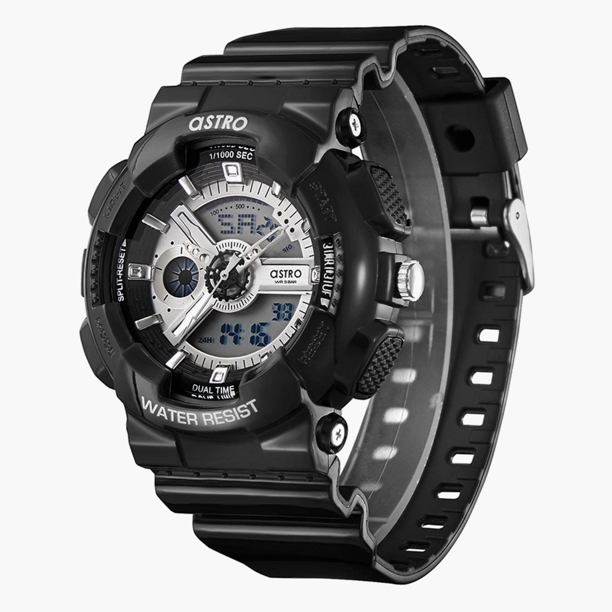 ساعة انالوج الرقمية من استرو للرجال بسوار بولي يوريثين مع لون اسود - A22207-PPBX-men-watchesandjewellery-watches-image-2