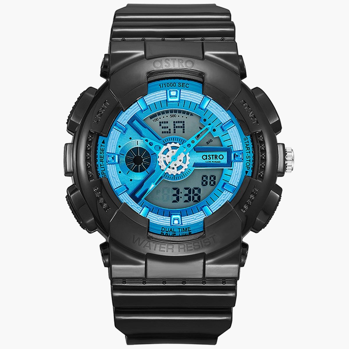 ساعة انالوج الرقمية من استرو للرجال بسوار بولي يوريثين مع لون اسود - A22207-PPBL-men-watchesandjewellery-watches-image-1