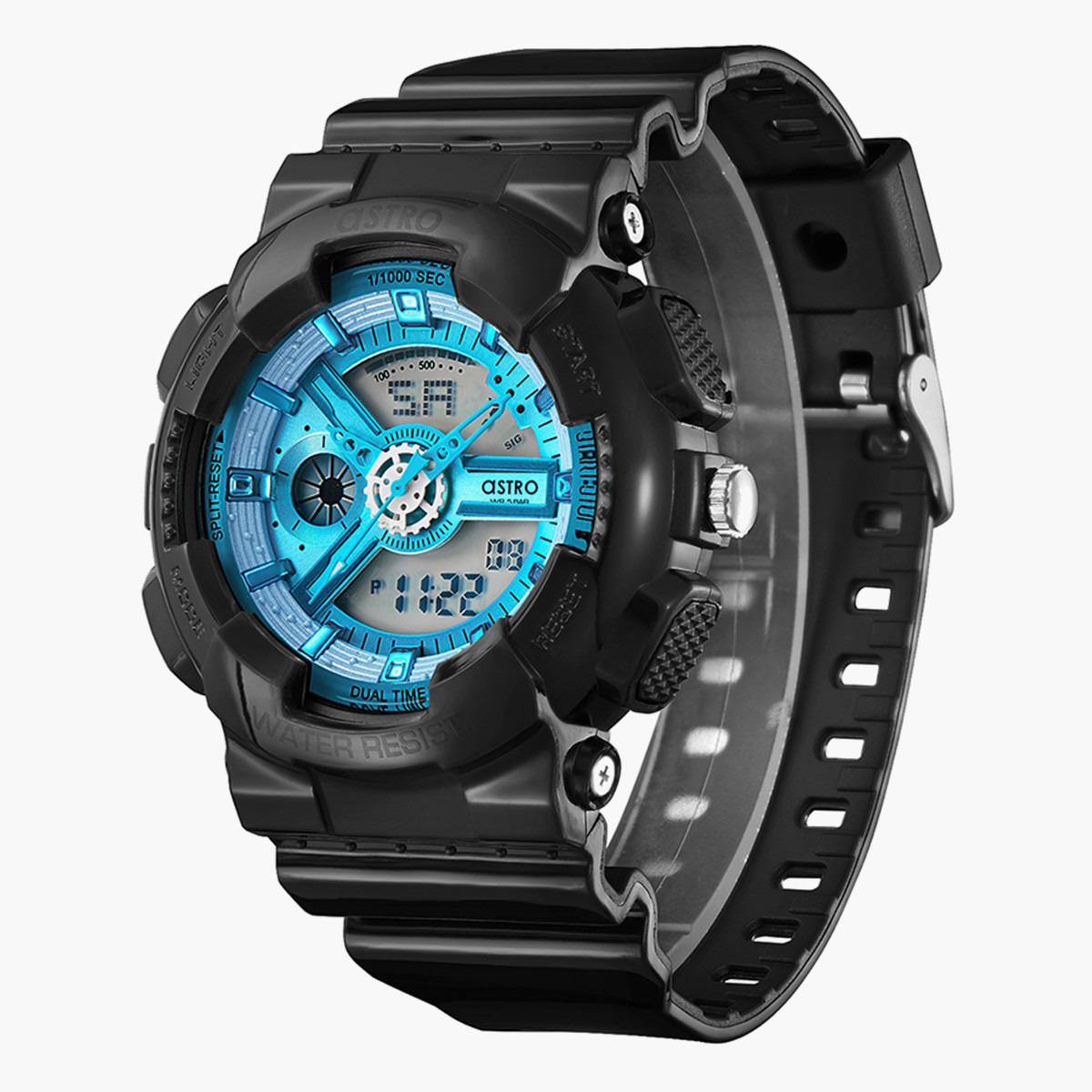 ساعة انالوج الرقمية من استرو للرجال بسوار بولي يوريثين مع لون اسود - A22207-PPBL-men-watchesandjewellery-watches-image-2