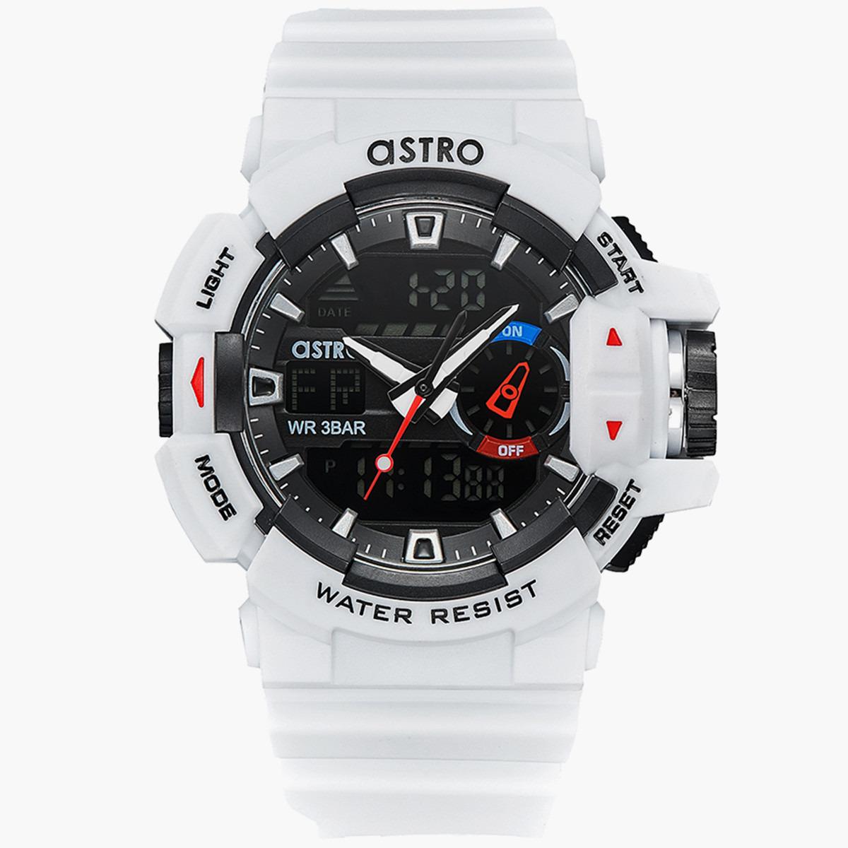 ساعة انالوج الرقمية من استرو للرجال بسوار بي يو مع لون ابیض - A22805-PPWB-men-watchesandjewellery-watches-image-1