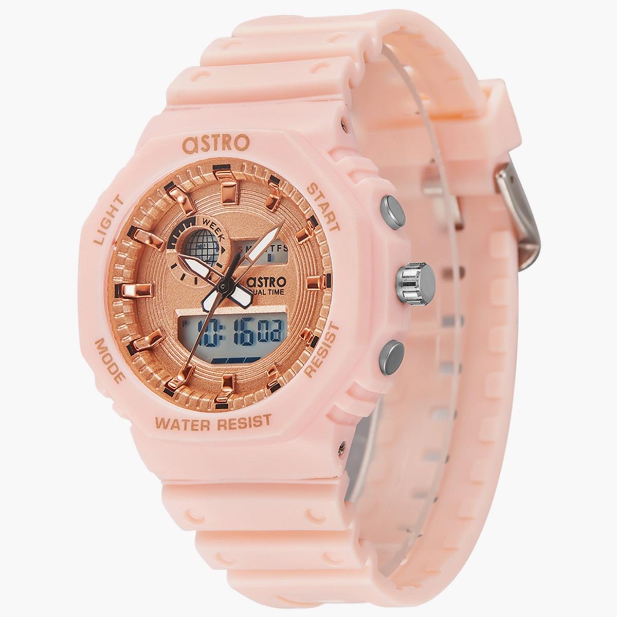 ساعة انالوج الرقمية من استرو للاطفال بسوار بي يو مع لون زهري - A22806-PPFK-boys-accessories-watches-image-2