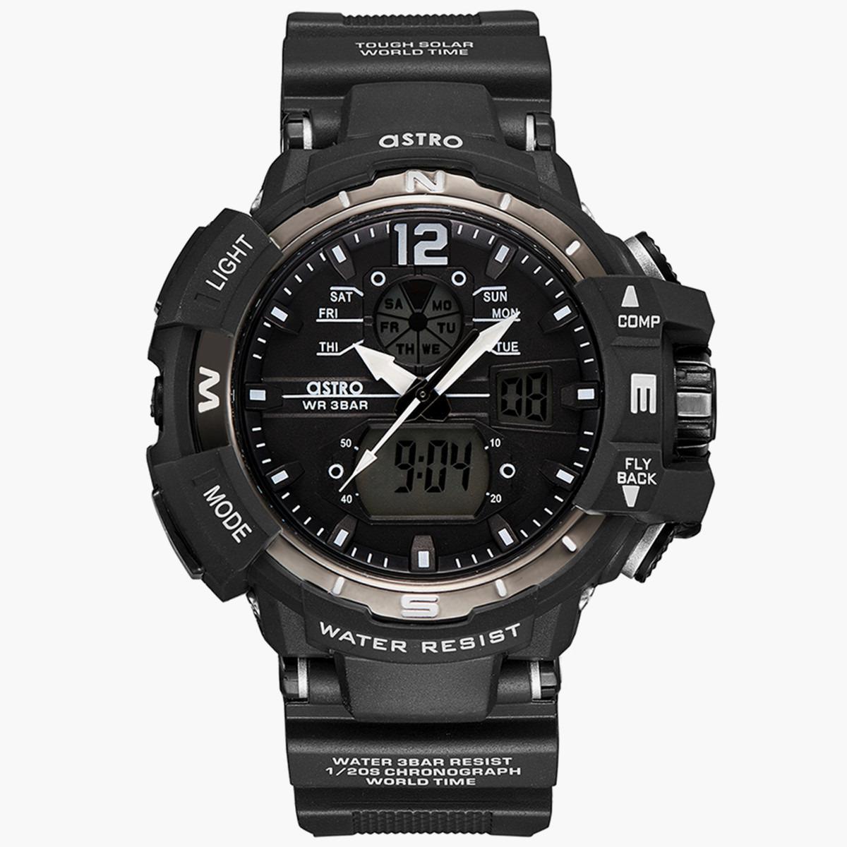 ساعة انالوج الرقمية من استرو للرجال بسوار بي يو مع لون اسود - A22809-PPBB-men-watchesandjewellery-watches-image-1