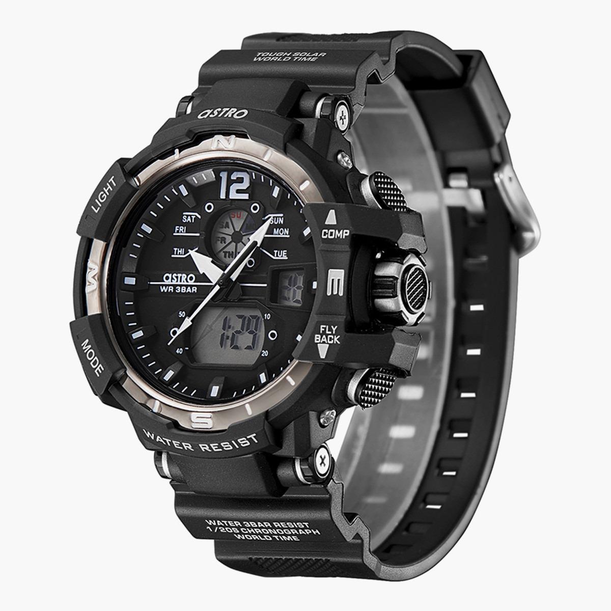 ساعة انالوج الرقمية من استرو للرجال بسوار بي يو مع لون اسود - A22809-PPBB-men-watchesandjewellery-watches-image-2