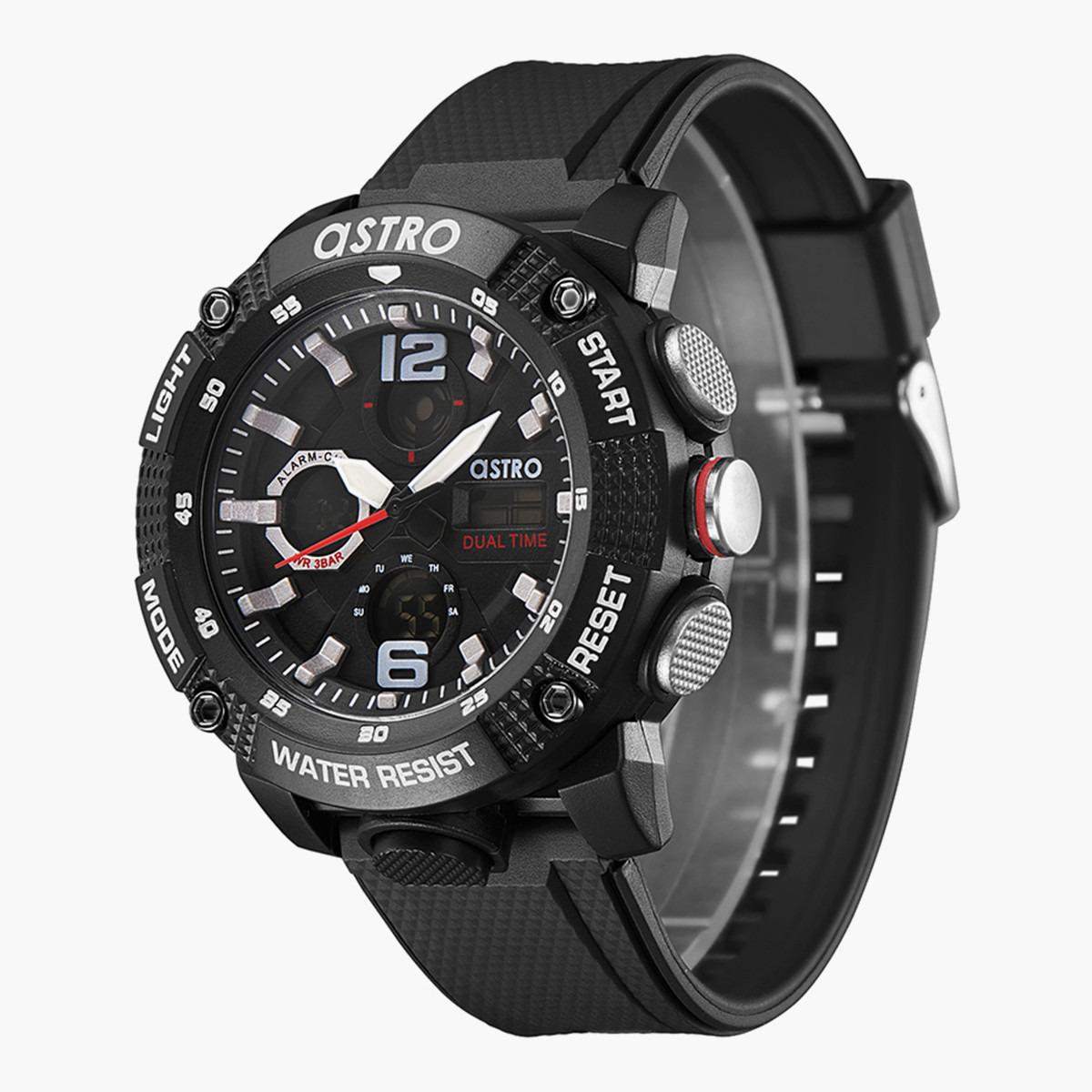 ساعة انالوج الرقمية من استرو للرجال بسوار راتنج مع لون اسود - A22810-PPBB-men-watchesandjewellery-watches-image-2