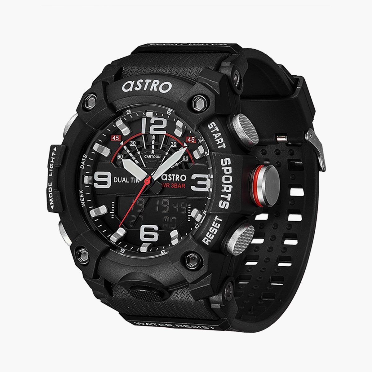 ساعة انالوج الرقمية من استرو للاطفال بسوار بولي يوريثين مع لون اسود - A21809-PPBB-boys-accessories-watches-image-2