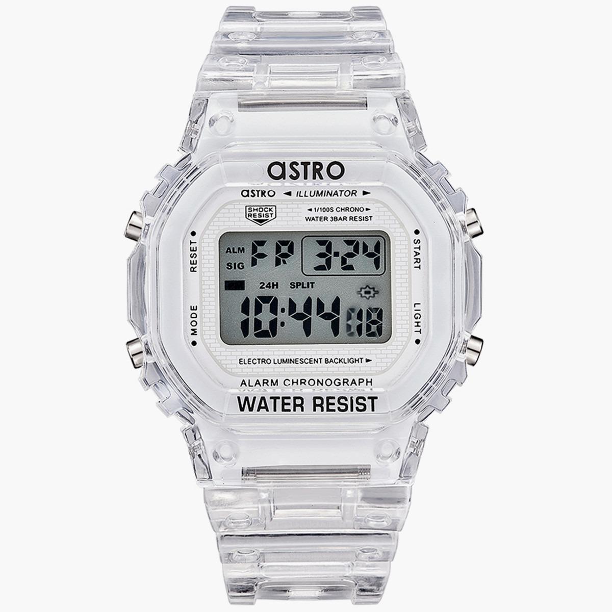 ساعة استرو للاطفال الرقمية بسوار بولي يوريثان شفاف - A21807-PPZW-boys-accessories-watches-image-1