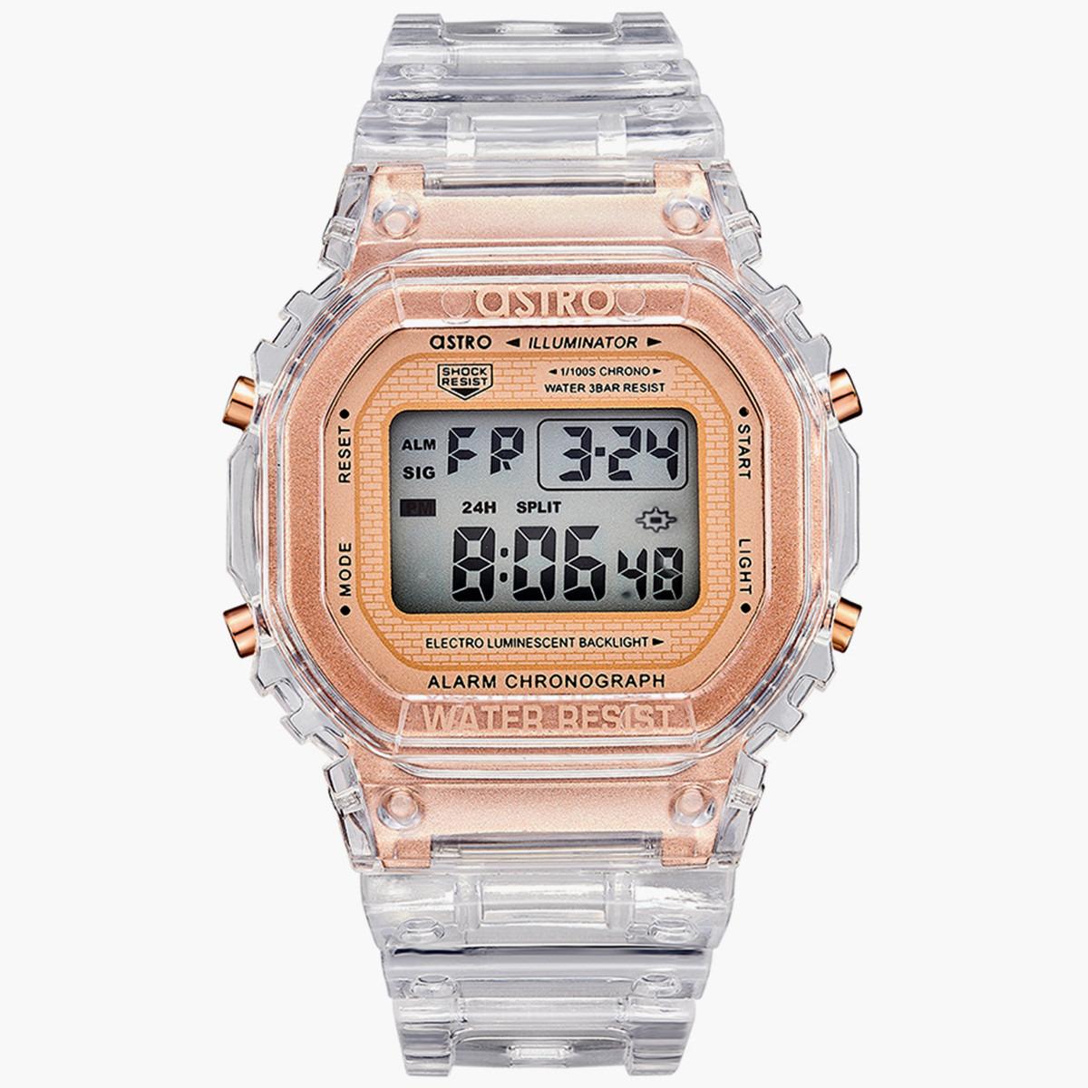 ساعة استرو للاطفال الرقمية بسوار بولي يوريثان شفاف - A21807-PPZK-boys-accessories-watches-image-1