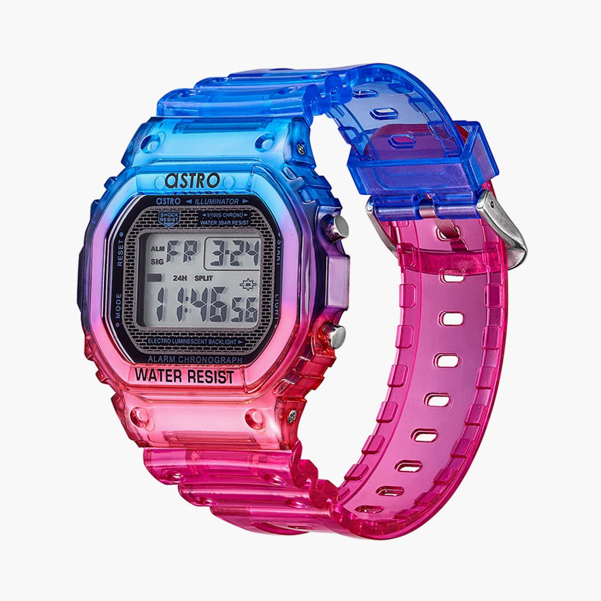 ساعة استرو للاطفال الرقمية بسوار بولي يوريثان مع متعدد الالوان - A21807-PPZB-boys-accessories-watches-image-2