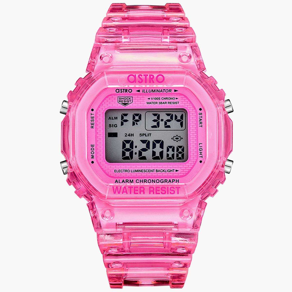ساعة استرو للاطفال الرقمية بسوار بولي يوريثان مع لون وردي - A21807-PPPP-boys-accessories-watches-image-1