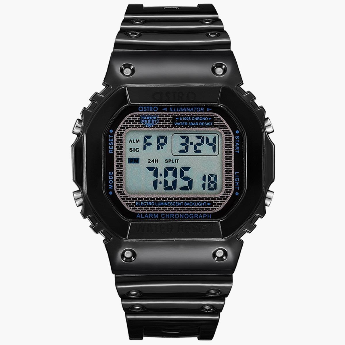 ساعة رقمية من استرو للاطفال بسوار بولي يوريثين مع لون اسود - A21807-PPBB-boys-accessories-watches-image-1