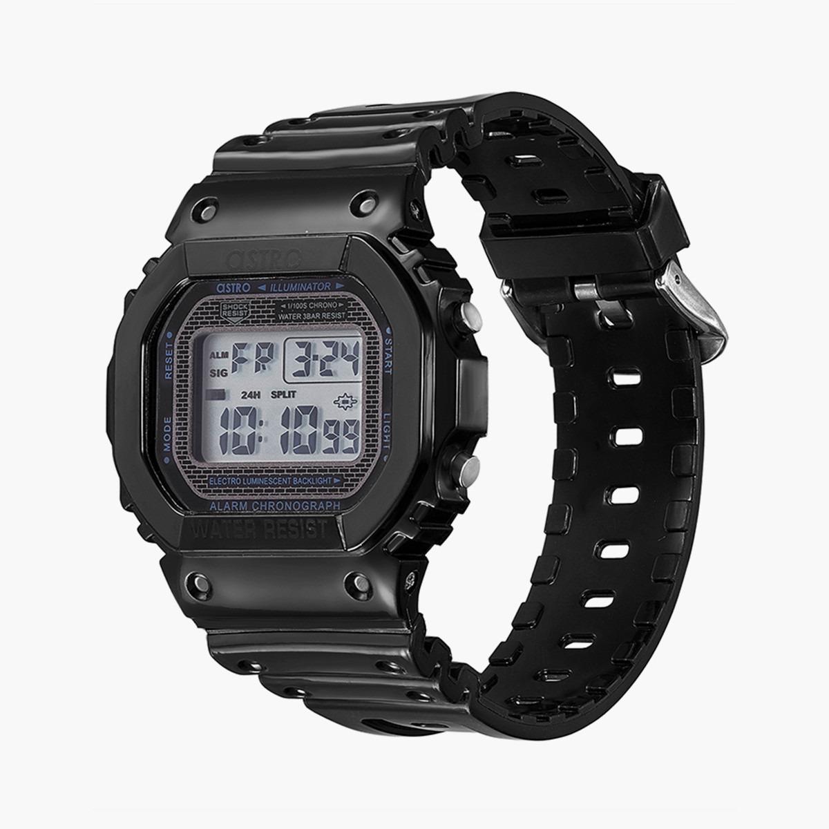 ساعة رقمية من استرو للاطفال بسوار بولي يوريثين مع لون اسود - A21807-PPBB-boys-accessories-watches-image-2