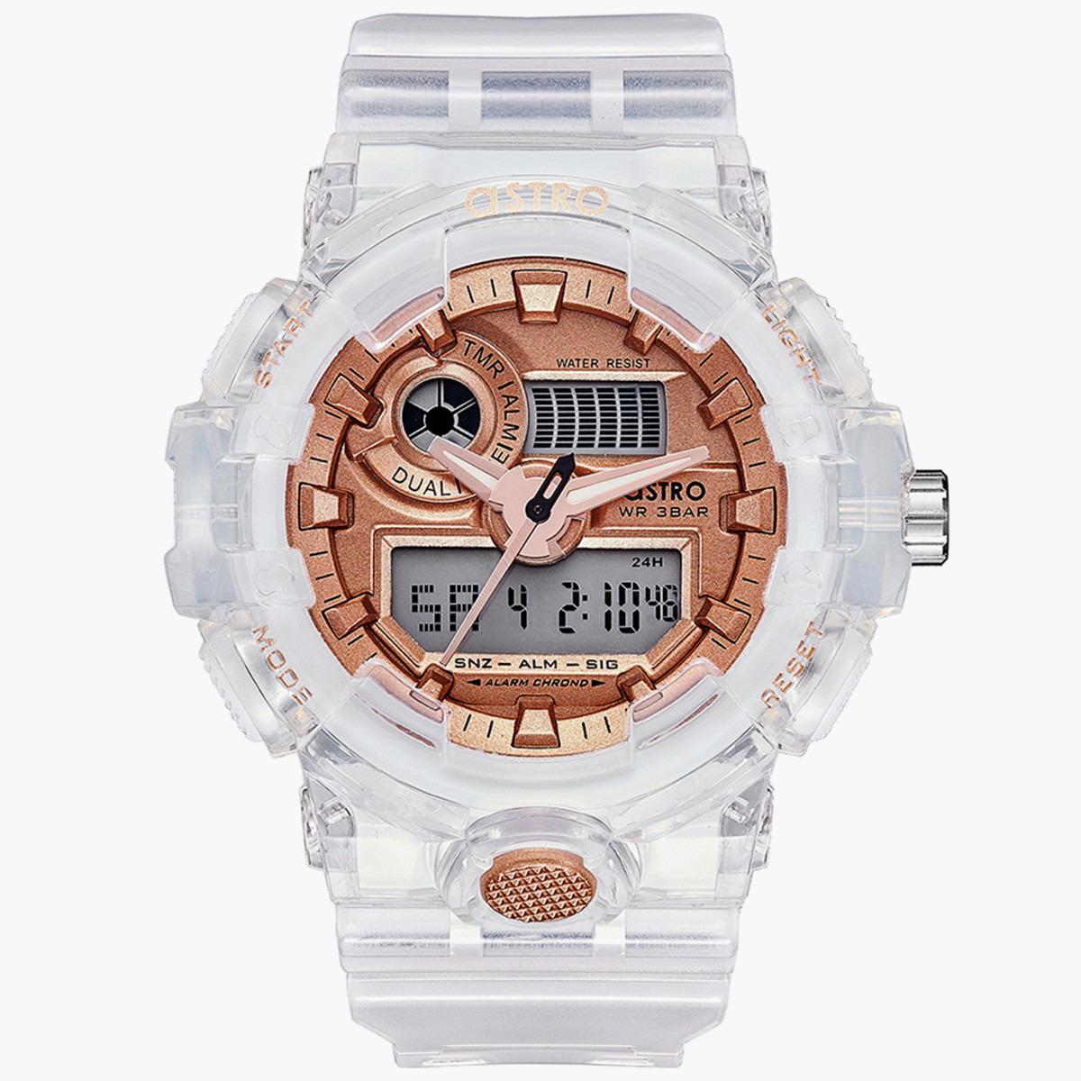 ساعة انالوج من استرو للاطفال الرقمية بسوار بولي يوريثان شفاف - A20806-PPZK-boys-accessories-watches-image-1