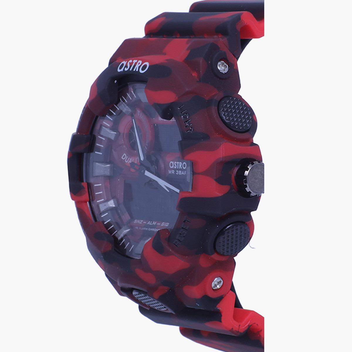 ساعة انالوج الرقمية المموهة من استرو للاطفال بسوار بلاستيك مع لون احمر - A20806-PPRR-boys-accessories-watches-image-2