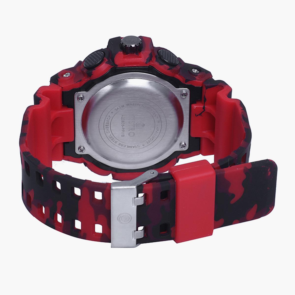 ساعة انالوج الرقمية المموهة من استرو للاطفال بسوار بلاستيك مع لون احمر - A20806-PPRR-boys-accessories-watches-image-3