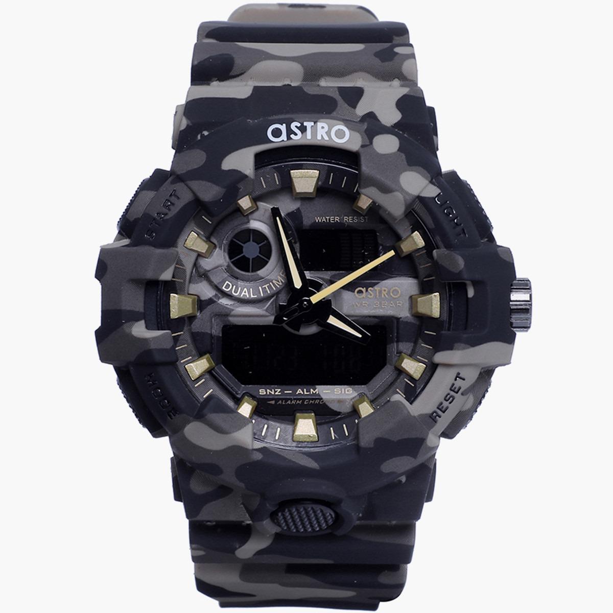 ساعة انالوج الرقمية المموهة من استرو للاطفال بسوار بلاستيك مع لون كاكي - A20806-PPEE-boys-accessories-watches-image-1