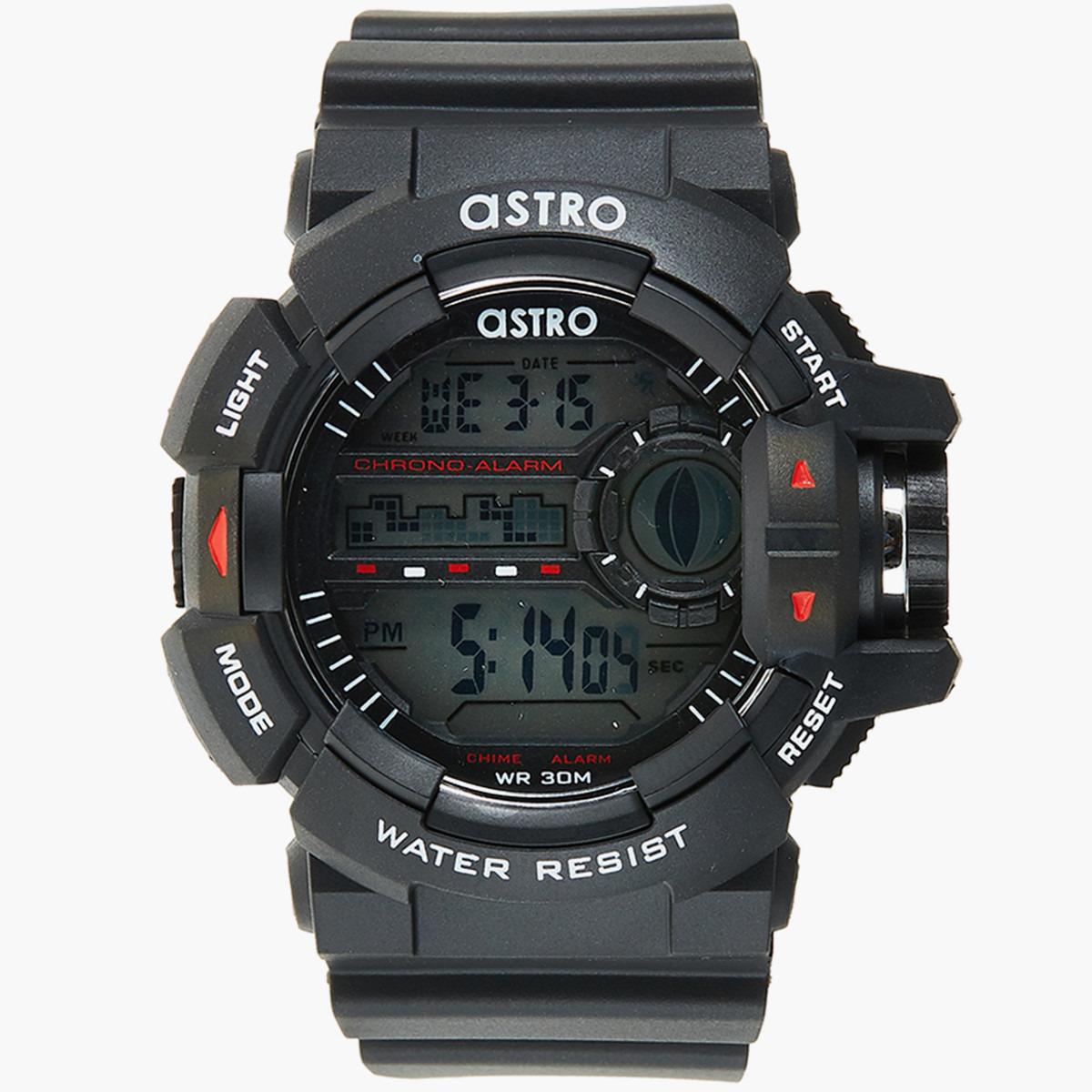 ساعة رقمية من استرو للاطفال بسوار بلاستيك مع لون اسود - A9917-PPBBR-boys-accessories-watches-image-1