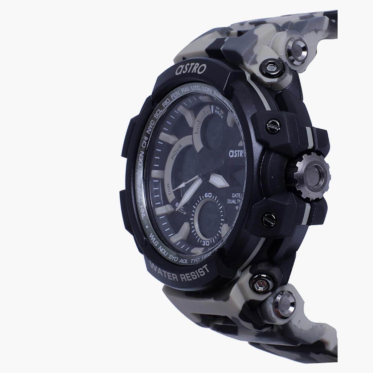 ساعة انالوج الرقمية المموهة من استرو للاطفال بسوار بلاستيك مع لون كاكي - A9818-PPCB-boys-accessories-watches-image-2