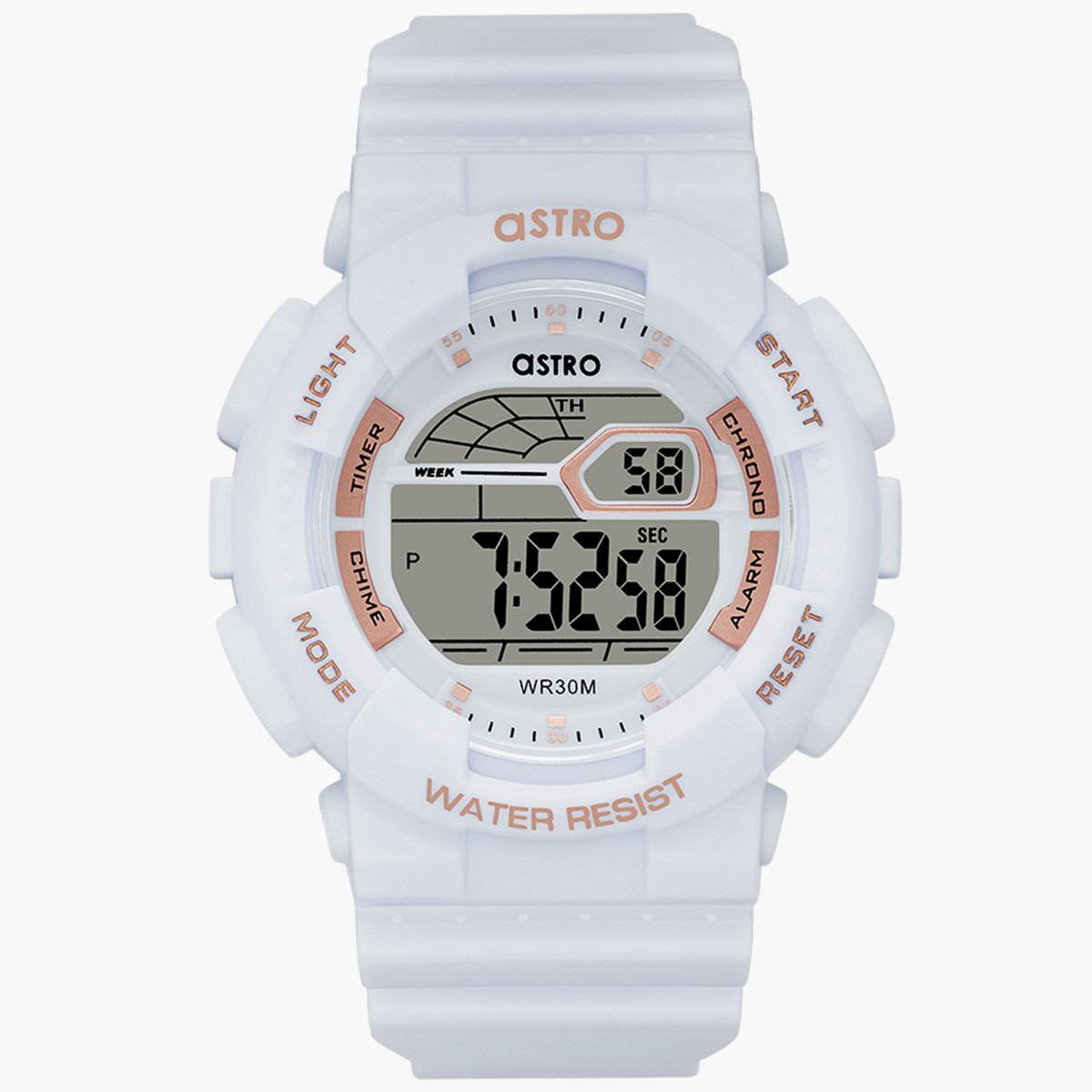 ساعة رقمية من استرو للاطفال بسوار بولي يوريثين مع لون ابيض - A22911-PPWW-boys-accessories-watches-image-1