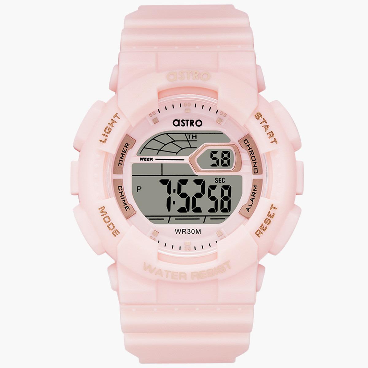 ساعة استرو للاطفال الرقمية بسوار بولي يوريثان مع لون وردي - A22911-PPFF-boys-accessories-watches-image-1