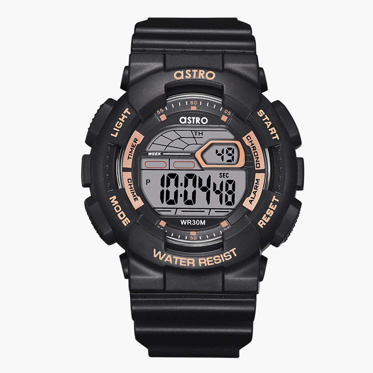 ساعة رقمية من استرو للاطفال بسوار بولي يوريثين مع لون اسود - A22911-PPBBK-boys-accessories-watches-image-1