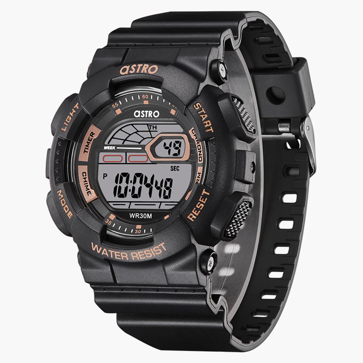 ساعة رقمية من استرو للاطفال بسوار بولي يوريثين مع لون اسود - A22911-PPBBK-boys-accessories-watches-image-3